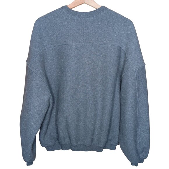 Alexander Wang Glitter Essential Sweatshirt Dense Fleece Oversize Star Patch XS - Picture 3 of 8